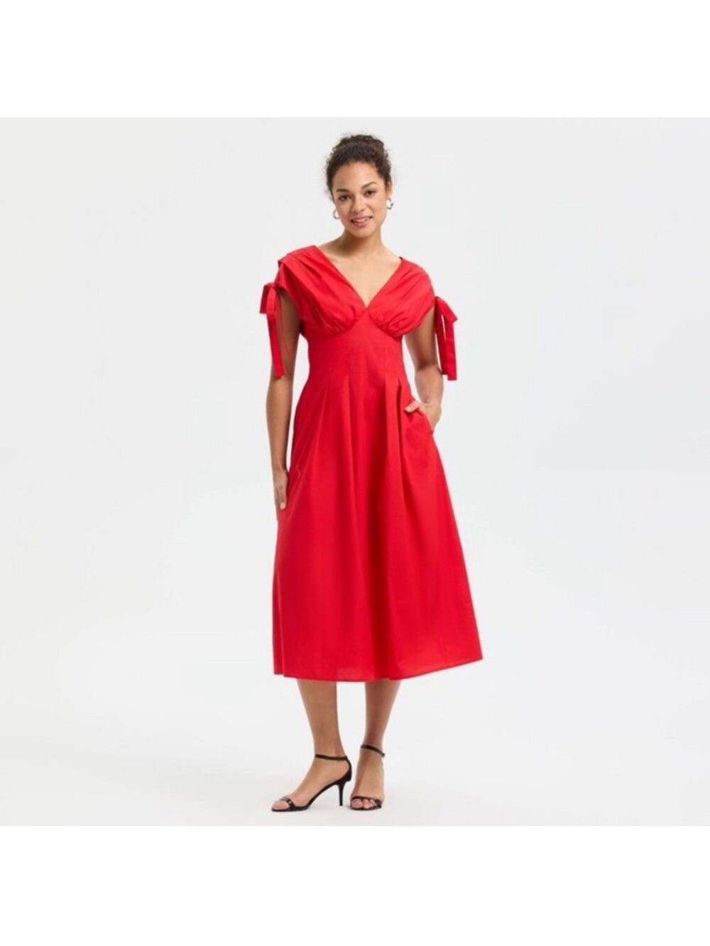 A New Day - Women's Tie Shoulder Midi Dress - A New
Day Red M Red